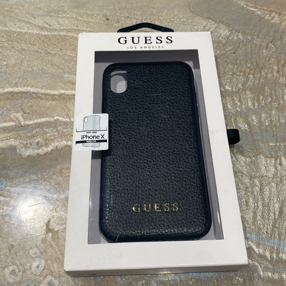 Guess iPhone X Black Hard Case New With Box